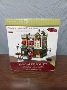 lot 15 image: Department 56 Visiting Santa At Finestroms From The Christmas In The City Collection