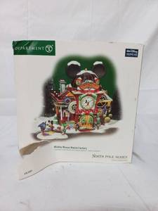 lot 34 image: Department 56 Mickey Mouse Watch Factory From North Pole Series