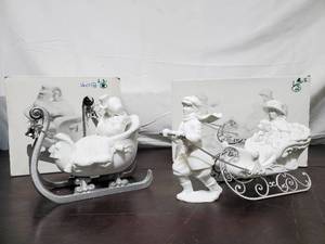 lot 76 image: Department 56 Winter Silhouette Porcelain Figurines
