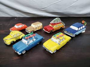 lot 85 image: Collection of Department 56 Car and City Figurines. See Photos for More Details