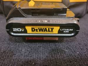 lot 127 image: Dewalt 20V Lithium Ion Battery (New) &Dewalt Bag