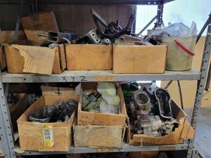lot 139 image: (2) Shelves of Assorted Diesel Injector Parts and Casings