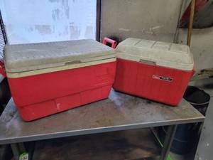 lot 206 image: (2) Chest Coolers