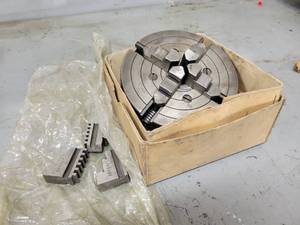 lot 38 image: Skinner Junior 6 Metal Lathe Jaw Part No. 4806A and More