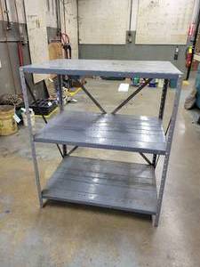 lot 78 image: Steel 3-Tier Parts Shelf - Approx. 36 x 24 x 42