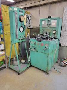 lot 9 image: Bacharach Model U-7000 Fuel Pump Test Stand and Bacharach Model YWT Flowmeter Panel