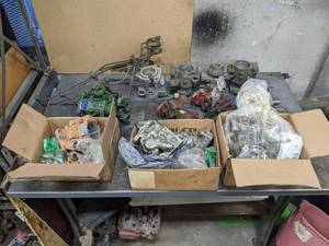 lot 159 image: Large Lot of Diesel Injection Pumps, Cases and Parts