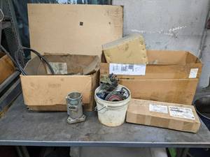 lot 166 image: (2) Bosch Diesel Injection Pumps and Assorted Parts & Cases
