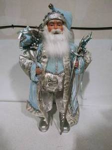 lot 14 image: Large Blue and Silver Santa 2-Foot Tall