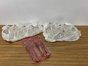 lot 26 image: Glass Icicle and Glitter Cane Ornaments