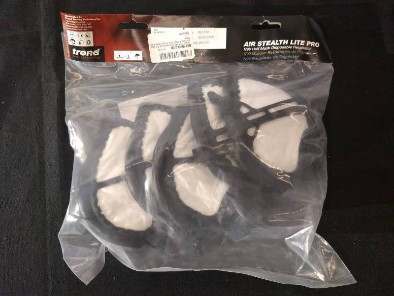 lot 10 image: TREND Air Stealth Lite Pro Mask 5 Pack STELPML Half Mask