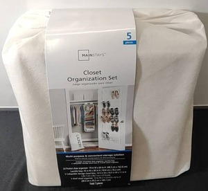 lot 39 image: Mainstay Closet Organization 5 Piece Set