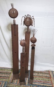 Metal Yard Art Family