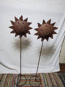 Sun  and Star Metal Yard Art