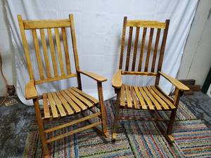 Two Outdoor Rocking Chairs