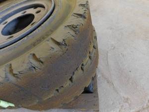 lot 36 image: 2 - Used Mono-Matic Solid Pneumatic 8.25 - 15 Tires