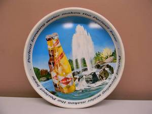 lot 14 image: Vintage GRAIN BELT BEER METAL SERVING TRAY 13 Perfect Brewing Water Makes The Perfect Beer - GREAT PIECE - SEE PICTURES
