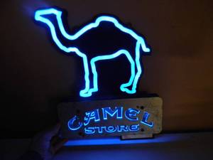 lot 45 image: VINTAGE 2005 CAMEL STORE LED LIGHTED STORE ADVERTISING SIGN - COOL PIECE - WORKS - APPROX 16 By 18 - SEE PICTURES