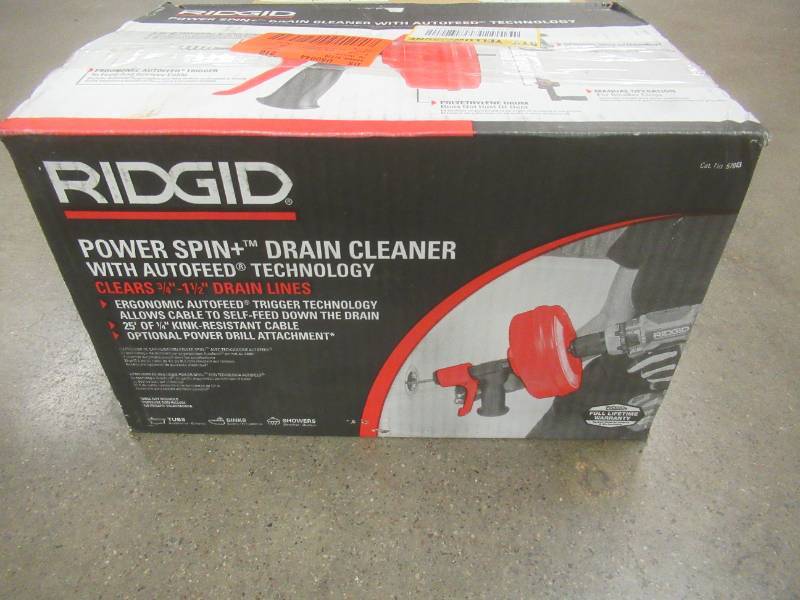 RIDGID Power Spin+ 1/4 in. x 25 ft. Hybrid Drain Cleaning Snake