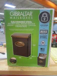 lot 317 image: Gibraltar Mailboxes Designer Venetian Bronze with Brushed Brass, Medium, Steel, Locking, Wall Mount Mailbox (OPEN BOX)