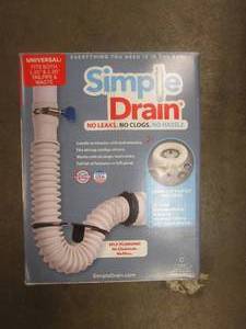 lot 335 image: SIMPLE DRAIN 1.25 in. Rubber Threaded P-Trap Bathroom Single Sink Drain Kit (OPEN BOX)