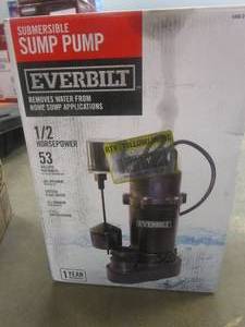lot 339 image: EVERBILT 12 HP Aluminum Sump Pump Vertical Switch (OPEN BOX)