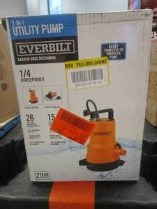 lot 342 image: Everbilt 14 HP 2-in-1 Utility Pump (OPEN BOX)