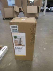 lot 343 image: StyleWell 8 Gal. Stainless Steel Round Step-On Trash Can (OPEN BOX)