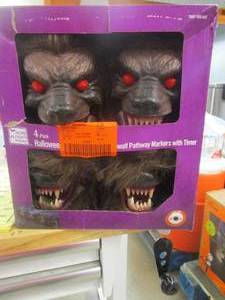 lot 376 image: Home Accents Holiday 14 in Werewolf Pathway Lights (4-Pack) (OPEN BOX)