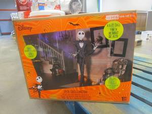lot 377 image: 6.5 ft Animated Disney Jack Skellington Halloween Animatronic (OPEN BOX)