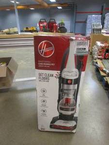 lot 381 image: HOOVER WindTunnel Bagless Pet Upright Vacuum Cleaner with Automatic Cord Rewind (OPEN BOX)