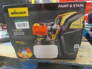 lot 386 image: Wagner Flexio 3500 Handheld HVLP Paint Sprayer (OPEN BOX)