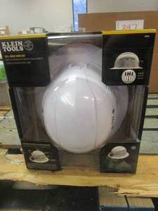 lot 398 image: Klein Tools Vented Full Brim White Hard Hat