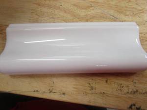 lot 420 image: Daltile Restore Bright White 2 in. x 6 in. Ceramic Chair Rail Wall Trim Tile-5 TOTAL CASES, 50 PIECES TOTAL