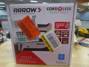 lot 329 image: Arrow T50DCD Cordless Staple Gun (OPEN BOX)