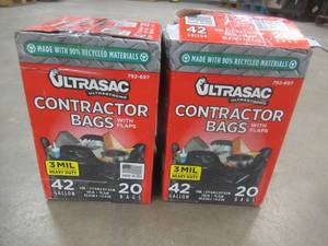 lot 84 image: (2) Ultrasac Contractor Bags 42 Gallon, 20 BagsBox - SOLD AS IS