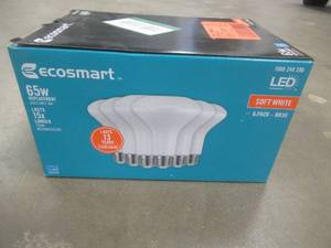 lot 86 image: EcoSmart 65-Watt Equivalent BR30 Dimmable ENERGY STAR LED Light Bulb Soft White (6-Pack) - SOLD AS IS