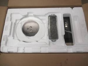 lot 107 image: Amana 1.6 cu. ft. Over the Range Microwave in Stainless Steel - Works, USED - SOLD AS IS