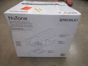 lot 128 image: Broan-NuTone QT Series 130 CFM Ceiling Bathroom Exhaust Fan with LED Light and Night Light, ENERGY STAR - SOLD AS IS