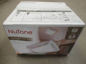 lot 132 image: Broan-NuTone 50 CFM Ceiling Bathroom Exhaust Fan with Light - SOLD AS IS