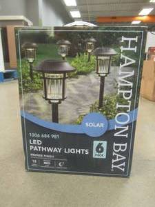 lot 139 image: Hampton Bay Solar Bronze LED Path Light 10 Lumens (6-Pack) - SOLD AS IS