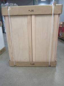 lot 145 image: Hampton Bay Hampton Assembled 30 in. x 36 in. x 12 in. Wall Cabinet in Unfinished Beech - SOLD AS IS