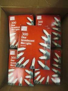 lot 152 image: (5) Boxes of 300 Clear Incandescent Mini lights - SOLD AS IS