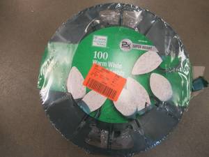 lot 154 image: Home Accents Holiday 100L Warm White Faceted C9 LED Lights - SOLD AS IS
