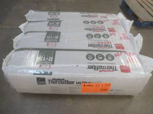 lot 169 image: (4) Thermafiber Ultra Batt R15, 3.5  x 15 x 47 6 PiecesBatt29.4 SqFtPackage - SOLD AS IS.