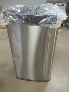 lot 8 image: NINESTARS 13 Gal. Stainless Steel Touchless Metal Household Trash Can, Scratch and Dent - SOLD AS IS