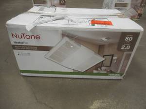 lot 22 image: Broan-NuTone 80 CFM Ceiling Bathroom Exhaust Fan with Light and 1300-Watt Heater - SOLD AS IS