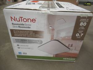 lot 24 image: Broan-NuTone Roomside Series 80 CFM Ceiling Bathroom Exhaust Fan with CleanCover, ENERGY STAR - SOLD AS IS