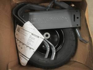 lot 51 image: Parts for Wheelbarrow Tire and Brackets. - SOLD AS IS