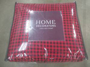 lot 56 image: Exclusive Home Decorators Collection 2-Piece Red Buffalo Check Plaid Flannel Twin Comforter Set, 1006393961 - NEW SOLD AS IS